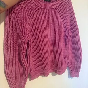 J.Crew Women's Chunky Knit Crewneck Sweater - Fuchsia